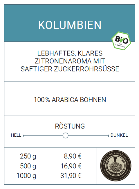 Kaffee "Kolumbien Excelso" bio